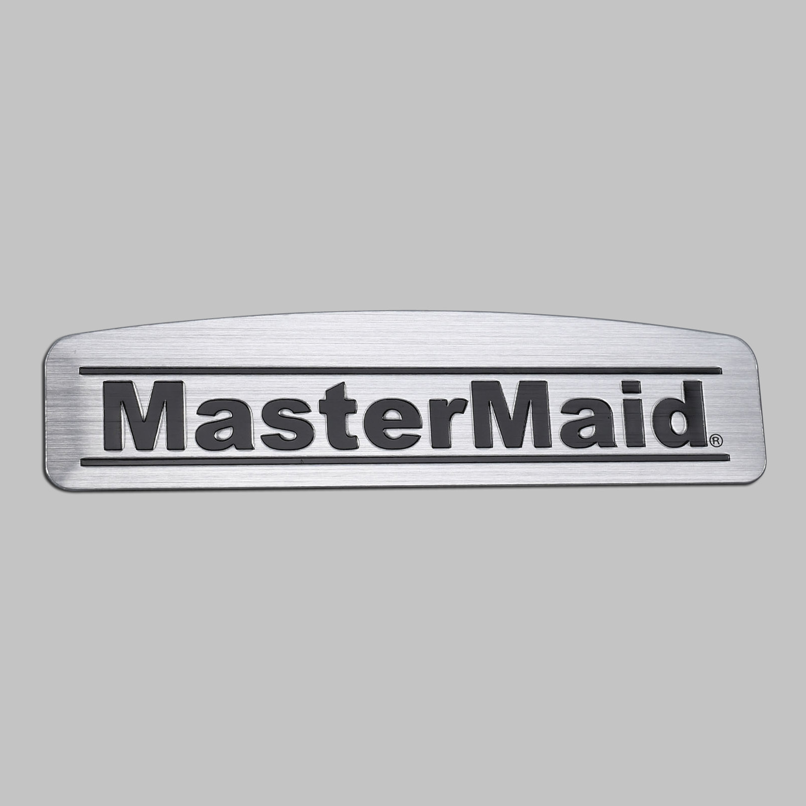 Silver Brushed Aluminum Plate Logo Tag